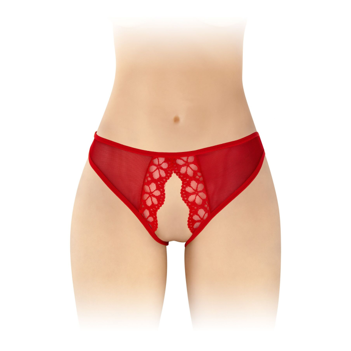 Трусики з відкритим доступом Fashion Secret Ambre Red, сітка