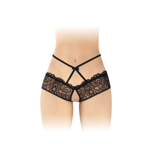 Трусики з відкритим доступом Fashion Secret Celia Black, лямки на талії