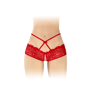 Трусики з відкритим доступом Fashion Secret Celia Red, лямки на талії