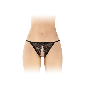 Мереживні трусики з доступом Fashion Secret Zoe Black, з бантиком