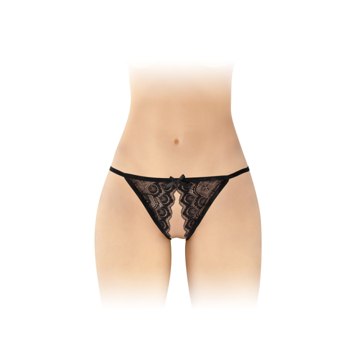Мереживні трусики з доступом Fashion Secret Zoe Black, з бантиком