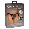 Кріплення для страпону вакуумне Pipedream King Cock Elite Body Dock на ременях, коричневе з чорним