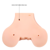 Мастурбатор вагіна і анус Crazy Bull Julie з вібрацією і пультом, бежевий, 28 см