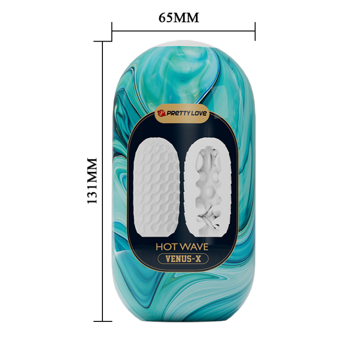 Мастурбатор яйце Pretty Love Venus-X Egg рельєфний, 13.1 х 6.5 см