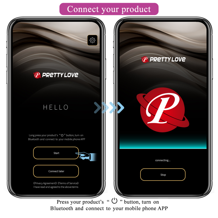 Віброяйце з керуванням з додатку PRETTY LOVE фіолет, 19.7 х 3.5 см