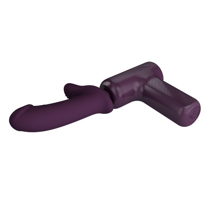 Вібромасажер пістолет Dj Doctor Massage Gun бузковий, 13.6 х 3.9 см