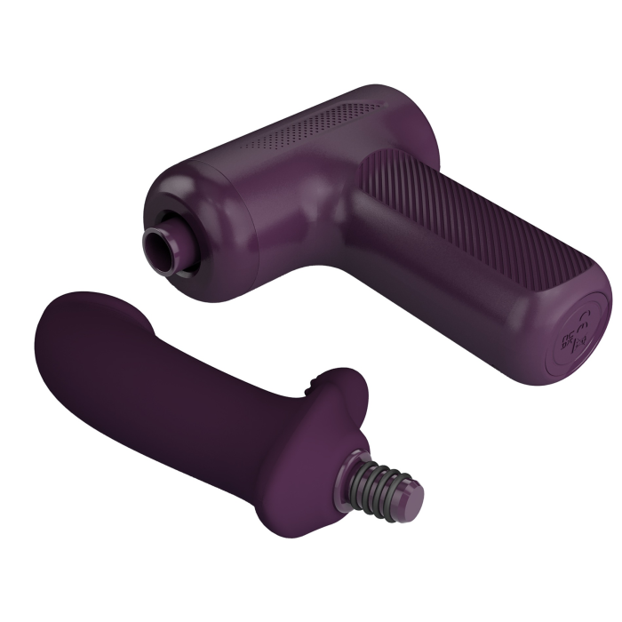 Вібромасажер пістолет Dj Doctor Massage Gun бузковий, 13.6 х 3.9 см