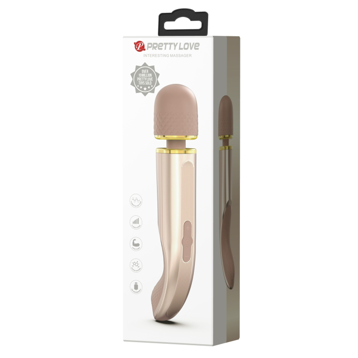 Вібромасажер мікрофон PRETTY LOVE Interesting Massager Gold, 29 х 5.8 см