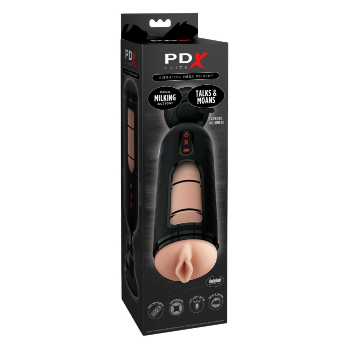 Мастурбатор з вібро Pipedream PDX Elite Vibrating Mega Milker чорний, 23.9 см