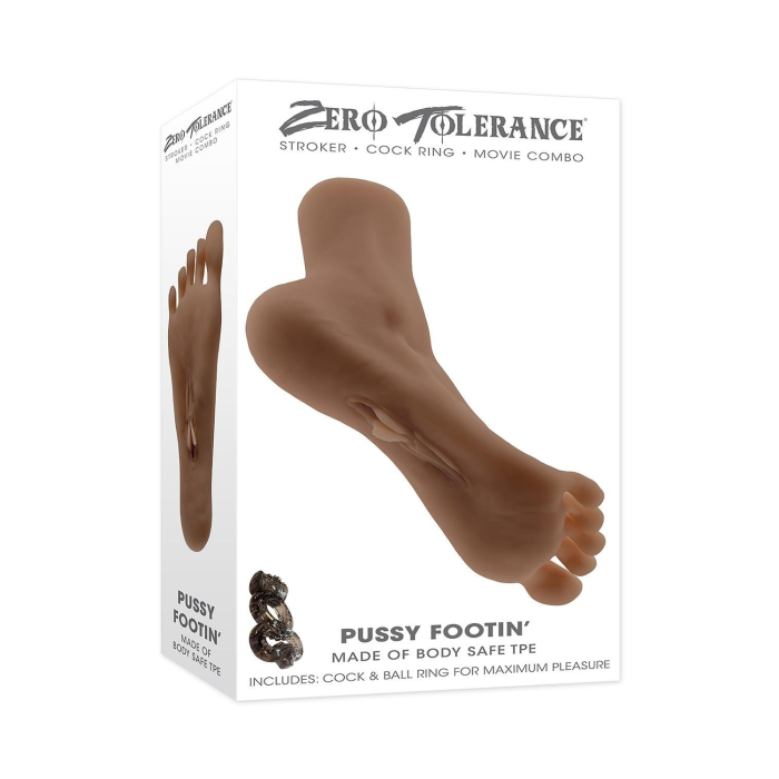 Мастурбатор стопа Zero Tolerance Pussy Footin коричневий, 23 см
