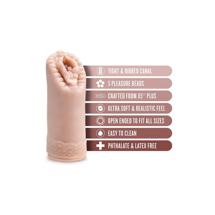 Мастурбатор вагіна Blush Enlust Alyssa з намистинами всередині, 13.9 см