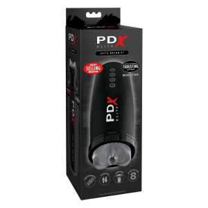 Мастурбатор Pipedream PDX Elite з вібрацією та всмоктуванням, чорний, 22 см