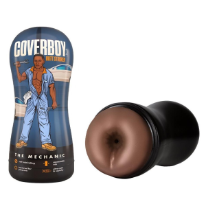 Мастурбатор-анус Blush Coverboy The Mechanic у колбі, коричневий, 18.5 см