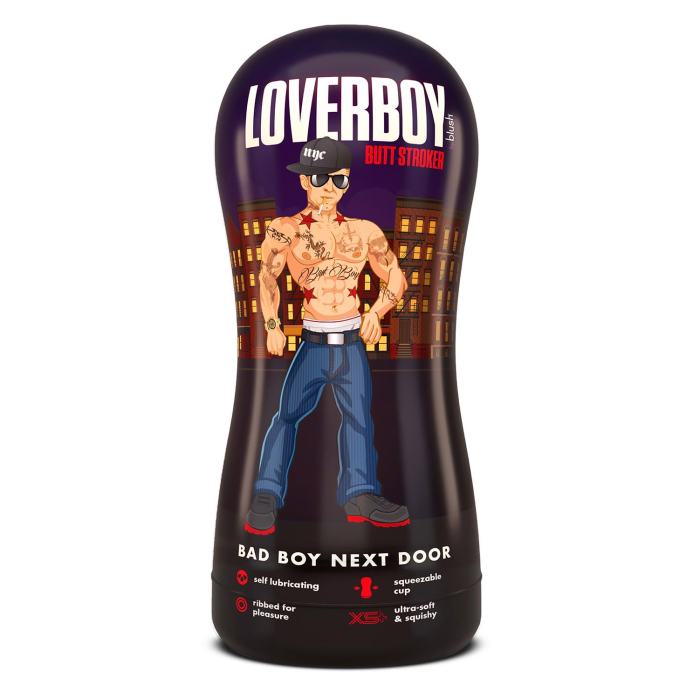 Мастурбатор анус Blush Coverboy Bad Boy у колбі, бежевий, 18.5 см