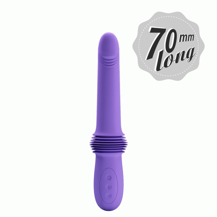 Вібратор з фрикціями Pretty Love Pazuzu Thrusting, фіолетовий, 29.2 х 3.2 см