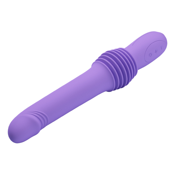 Вібратор з фрикціями Pretty Love Pazuzu Thrusting, фіолетовий, 29.2 х 3.2 см