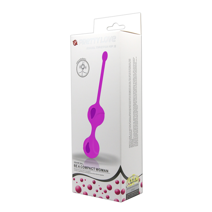 Вагінальні кульки PRETTY LOVE Kegel Tighten Up, фіолетові, 3.2 см