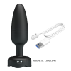 Анальний вібратор Pretty Love Tarion з мерехтливим підсвічуванням, чорний, 12.5 х 3.4 см