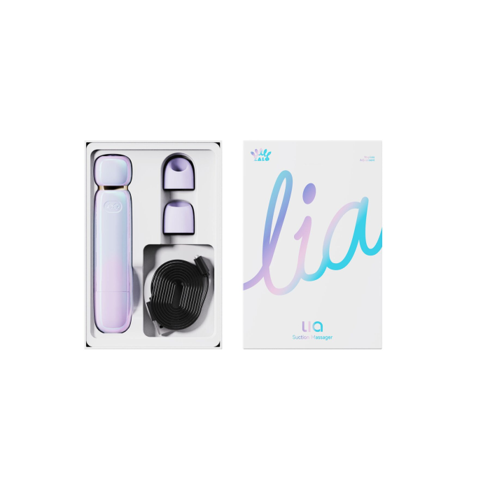 Вакуумний кліторальний стимулятор Zalo Lia Lavender Purple, 3 насадки, 3 режими, різна інтенсивність