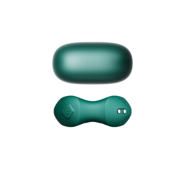 Ерекційне смарт-віброкільце Zalo Apis Turquoise Green, до 4 годин роботи, зарядний кейс