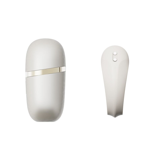 Ерекційне смарт-віброкільце Zalo Apis Ivory White, до 4 годин роботи, зарядний кейс
