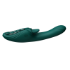 Смарт-вібратор Zalo Ares Turquoise Green, підігрів, 3 мотори, язичок для клітора, стимуляція точки G