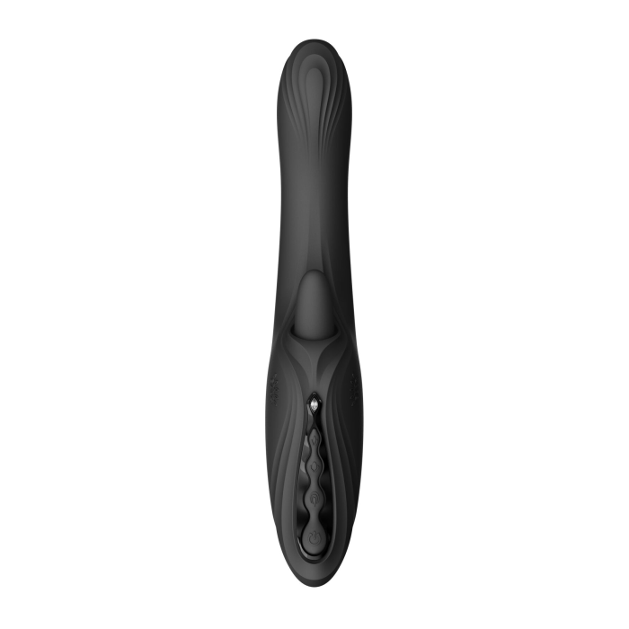 Смарт-вібратор Zalo Ares Obsidian Black, підігрів, 3 мотори, язичок для клітора, стимуляція точки G