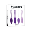 Набір тренажерів Кегеля Evolved Playboy Put In Work 4 вагінальних яйця, фіолетовий
