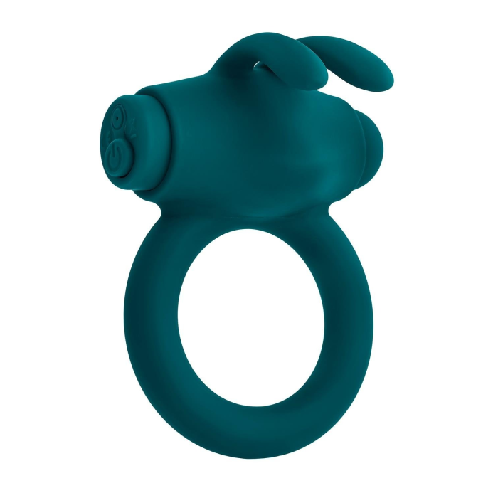 Ерекційне кільце з віброкулею Evolved Playboy Bunny Buzzer, зелене