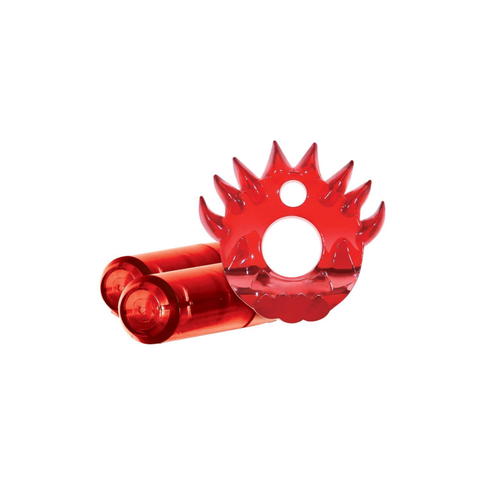 Ерекційне кільце з двома віброкулями Zero Tolerance Flame Thrower червоне, 5 см