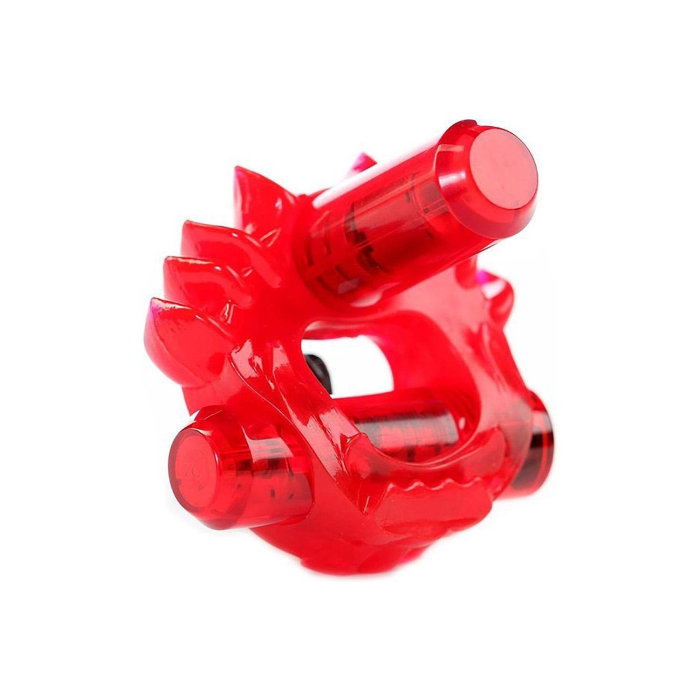 Ерекційне кільце з двома віброкулями Zero Tolerance Flame Thrower червоне, 5 см