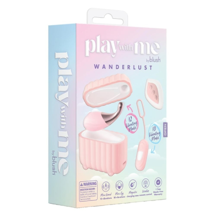 Набір вібраторів Blush Play With Me з пультом та кейсом, рожевий, 2 шт.