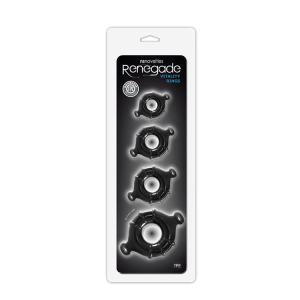 Набір ерекційних кілець NS Novelties Renegade чорний, 4 шт