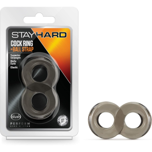 Кільце ерекційне Blush Stay Hard подвійне, прозоре, 7 см