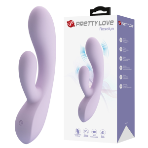 Вібратор-кролик Pretty Love Rosolyn фіолетовий, 19 х 3.6 см