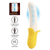Вібратор у формі банана Pretty Love Banana Geek з фрикціями, 19.5 х 3.1 см