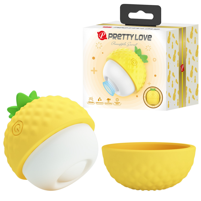 Кліторальний пульсатор PRETTY LOVE Pineapple Secret жовтий, 5,7 х 5,1 см