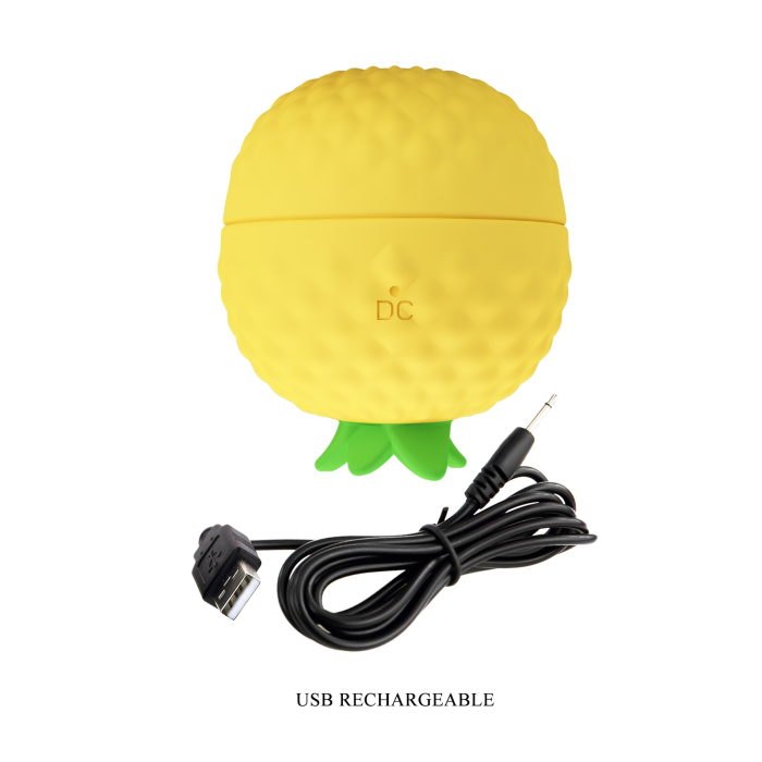 Кліторальний пульсатор PRETTY LOVE Pineapple Secret жовтий, 5,7 х 5,1 см