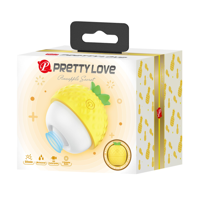 Кліторальний пульсатор PRETTY LOVE Pineapple Secret жовтий, 5,7 х 5,1 см