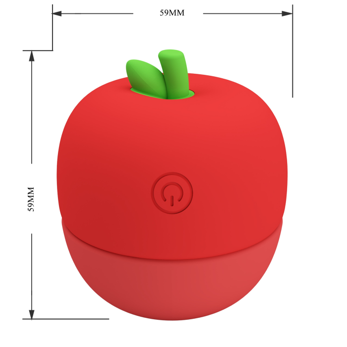 Кліторальний стимулятор Pretty Love APPLE Secret, червоний