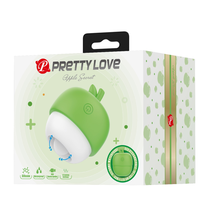 Кліторальний стимулятор із язичком Pretty Love APPLE Secret, зелений
