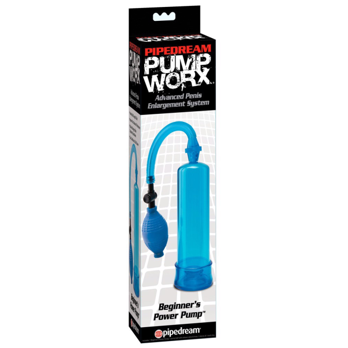 Вакуумна помпа Pipedream Pump Worx синя, 19 см