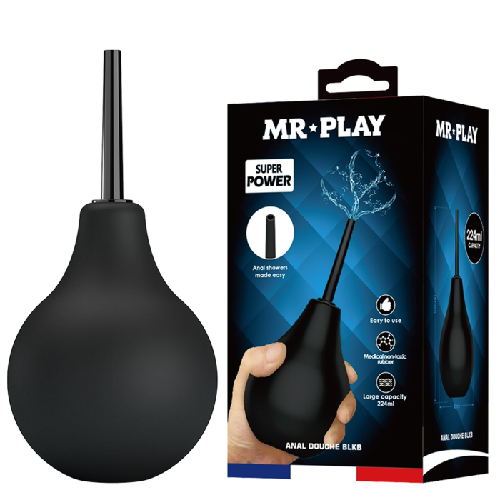 Анальний душ Pretty Love MR PLAY чорний, 224 мл