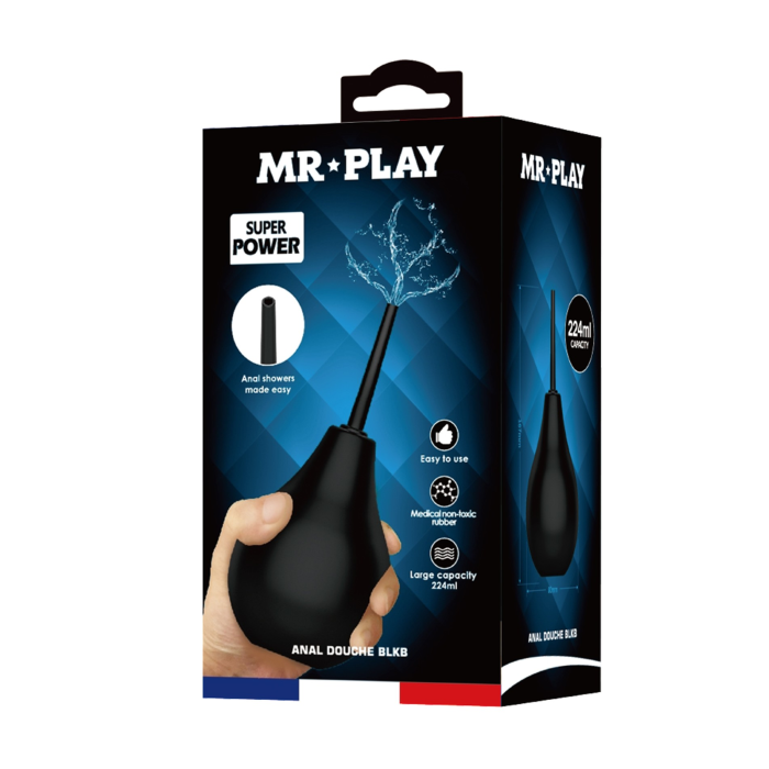 Анальний душ Pretty Love MR PLAY чорний, 224 мл