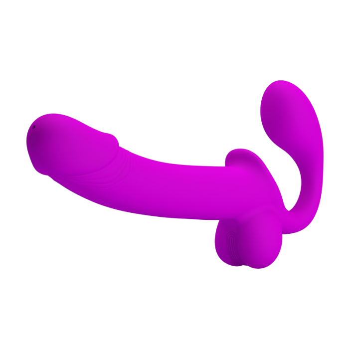 Безремневий страпон Pretty Love Kelpie з імітацією сім'явипорскування, 25 х 3.9 см