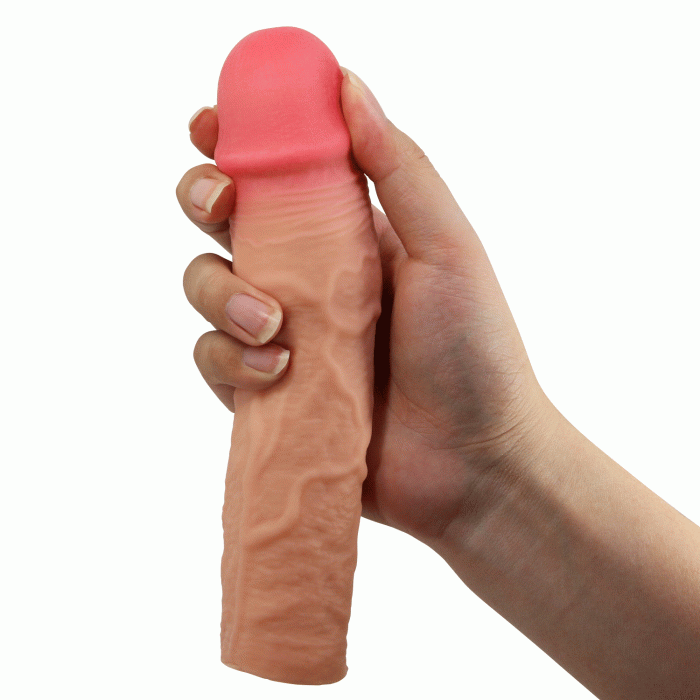 Насадка на член, що подовжує +7.6 см Pretty Love Stevenson реалістична, тілесна, 20.5 х 4.4 см