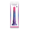 Фалоімітатор NS Novelties Colours Stacked рідкий силікон, рожево-синій, 23 см
