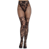 Колготки Leg Avenue Dahlia Lace Tights with Net Thigh Detail One Size
