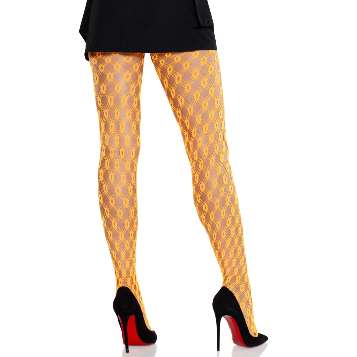 Колготки Leg Avenue Eyelet Net Tights Neon Orange One Size