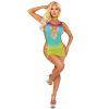 Сукня Leg Avenue Seamless Ombre Faux Lace Up Mini Dress One Size Ocean